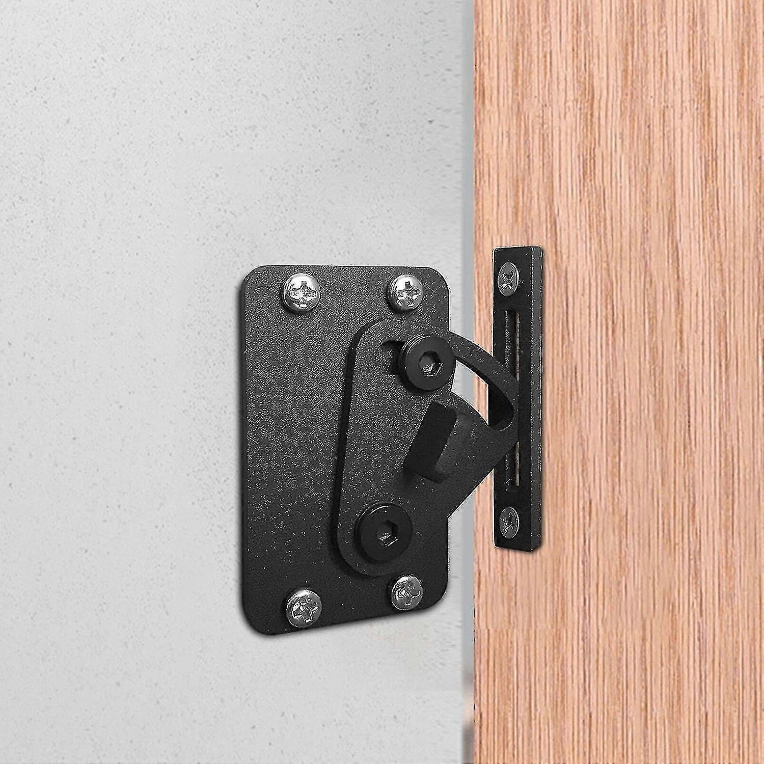 Stainless Steel Locks Black For Doors And Latches For Sliding Barn Door -- Stainless Steel Lock