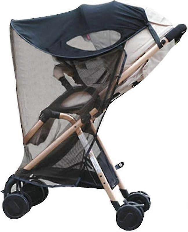 Universal Stroller Sunshade With Mosquito Net (black), Insect Net, Uv Resistant Baby Stroller Sunshade, Baby Stroller Sunshade, Baby Stroller Sunshade