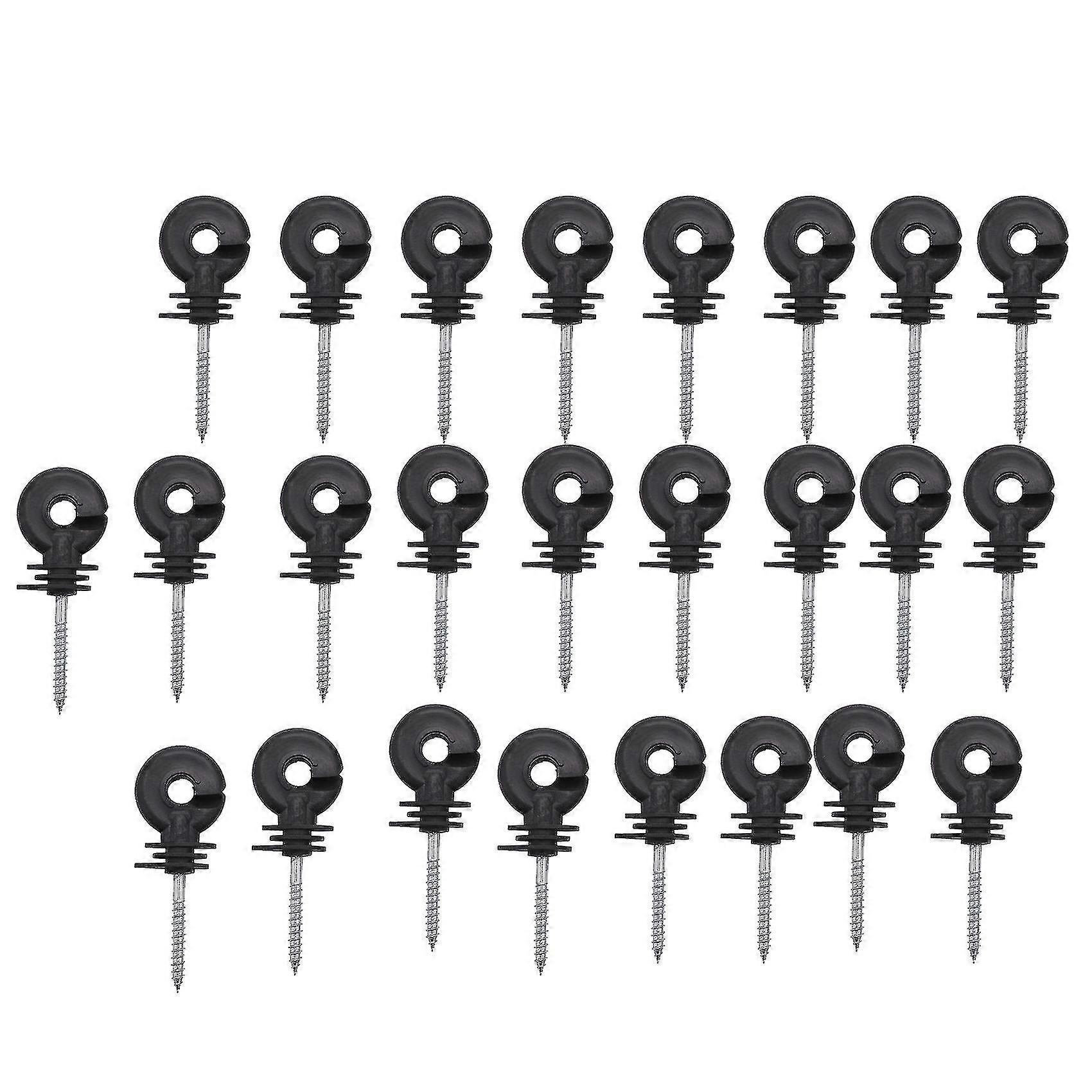 25pcs Electric Fence Insulator Screw-in Insulator Fence Ring Post Wood Post Insulator,livestock Fenc