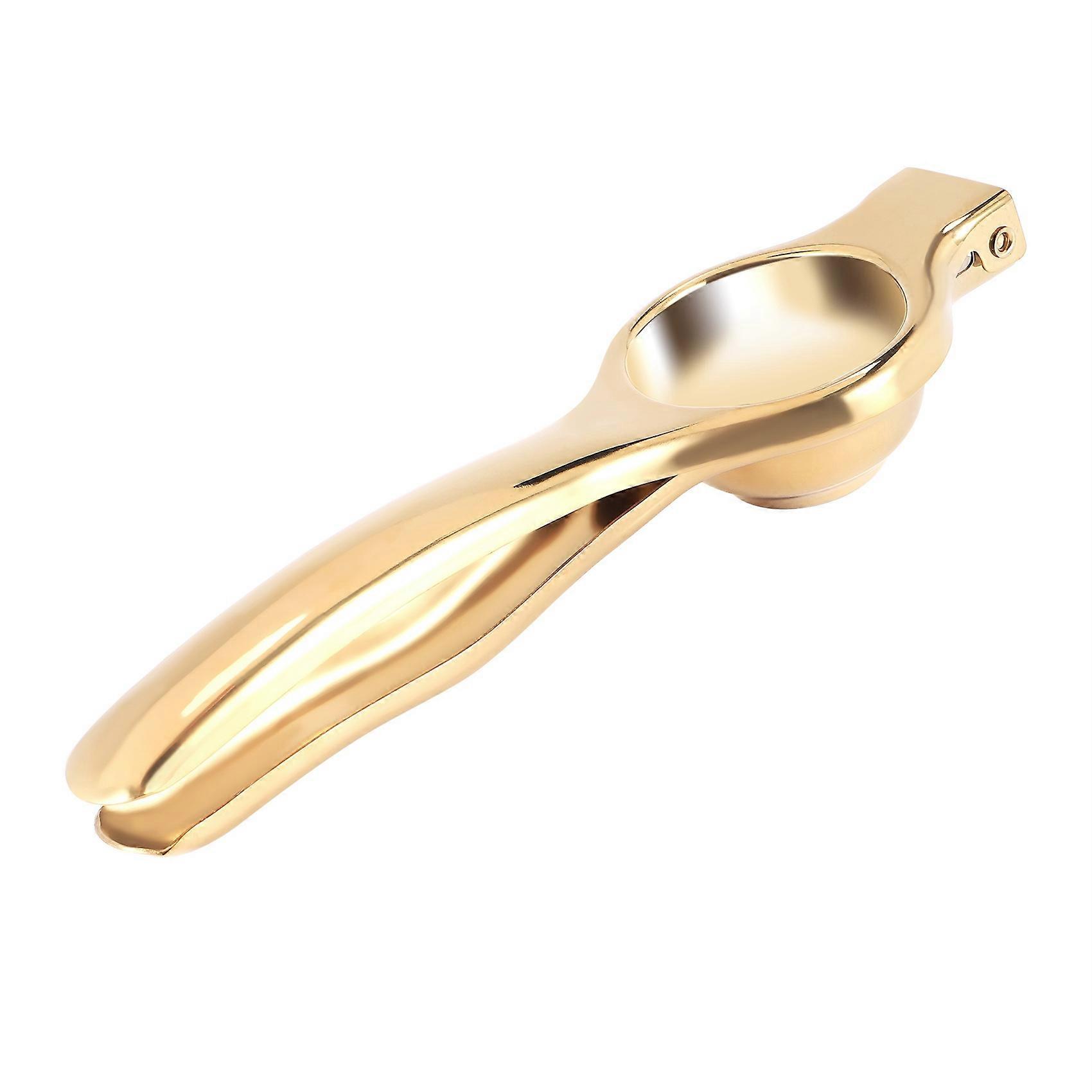 Manual Lemon Juicer Stainless Steel Juicer Press Citrus Handle Lime Squeezer Tool, Gold