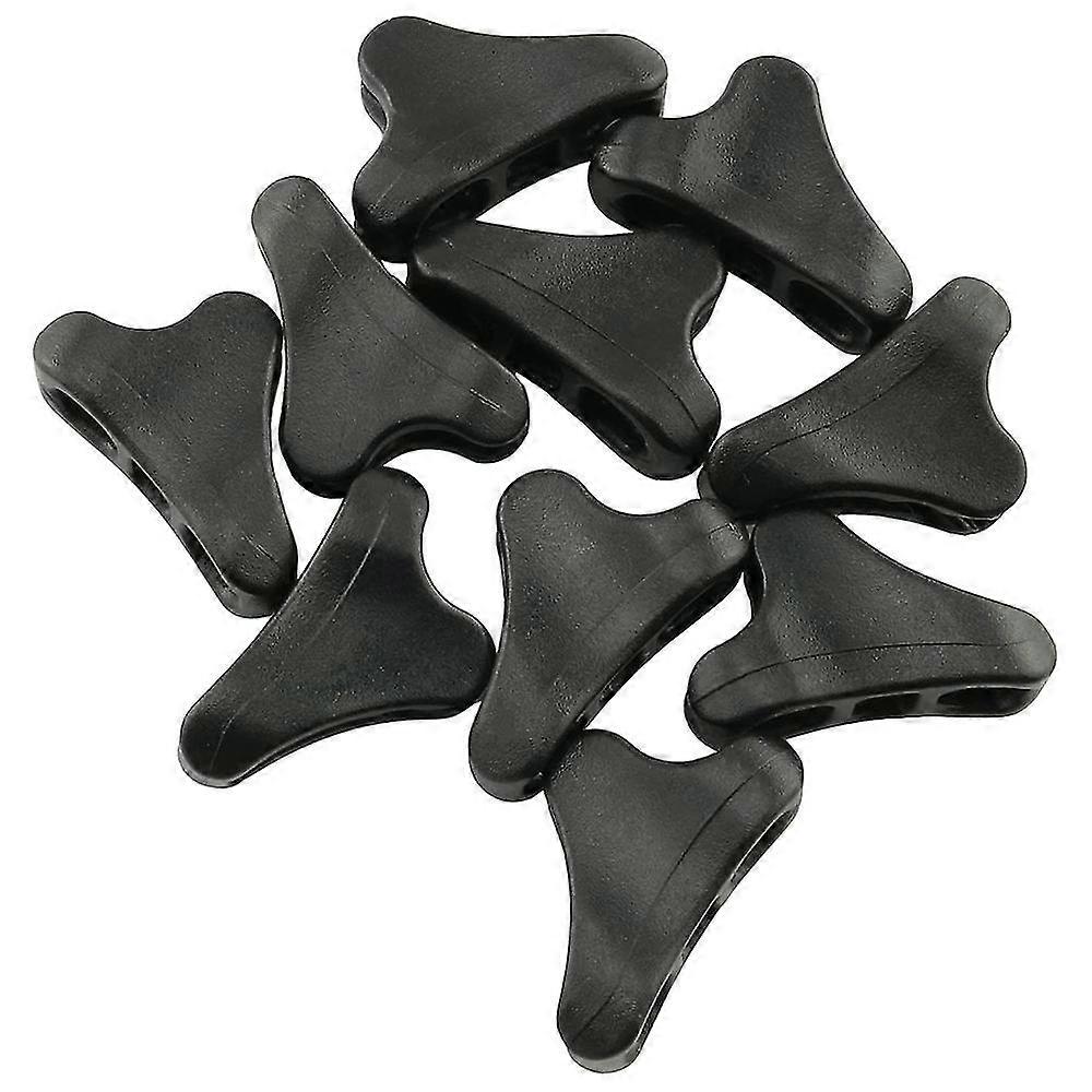 10 יחידות שחור אוהל חבל אבזם רוח התאמת חבל אבזם אבזם משולש אבזם לאוהל טיולי קמפינג