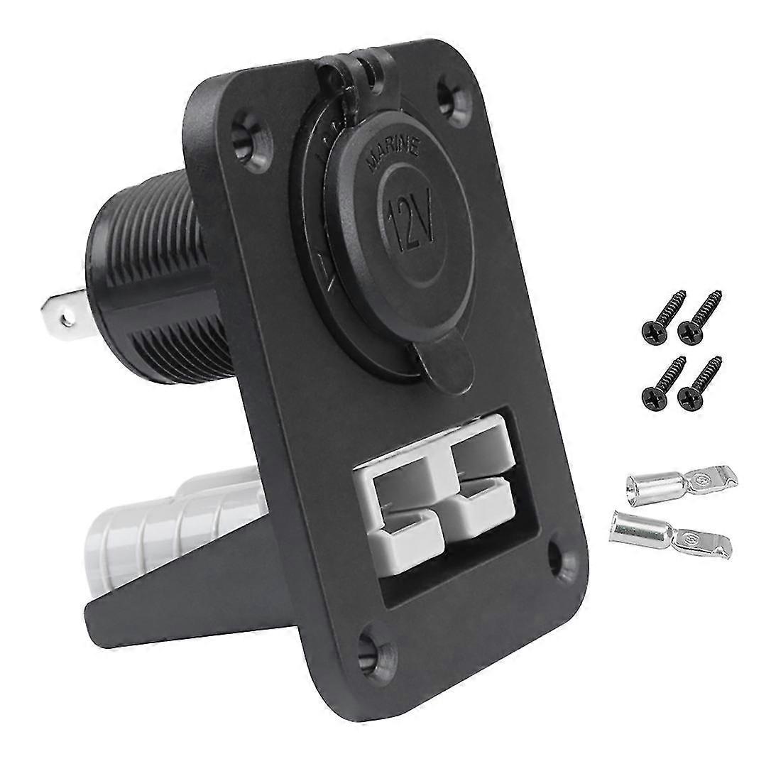 F Mount 50 Amp For Plug Mounting Bracket Panel Cover With Socket For Boat Truck