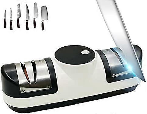 in 1 Kitchen Knife Sharpener, 2 Tier Electric Knife Sharpenerwith electronic displaygears, non-slip and quiet, used for coarse and fine grinding