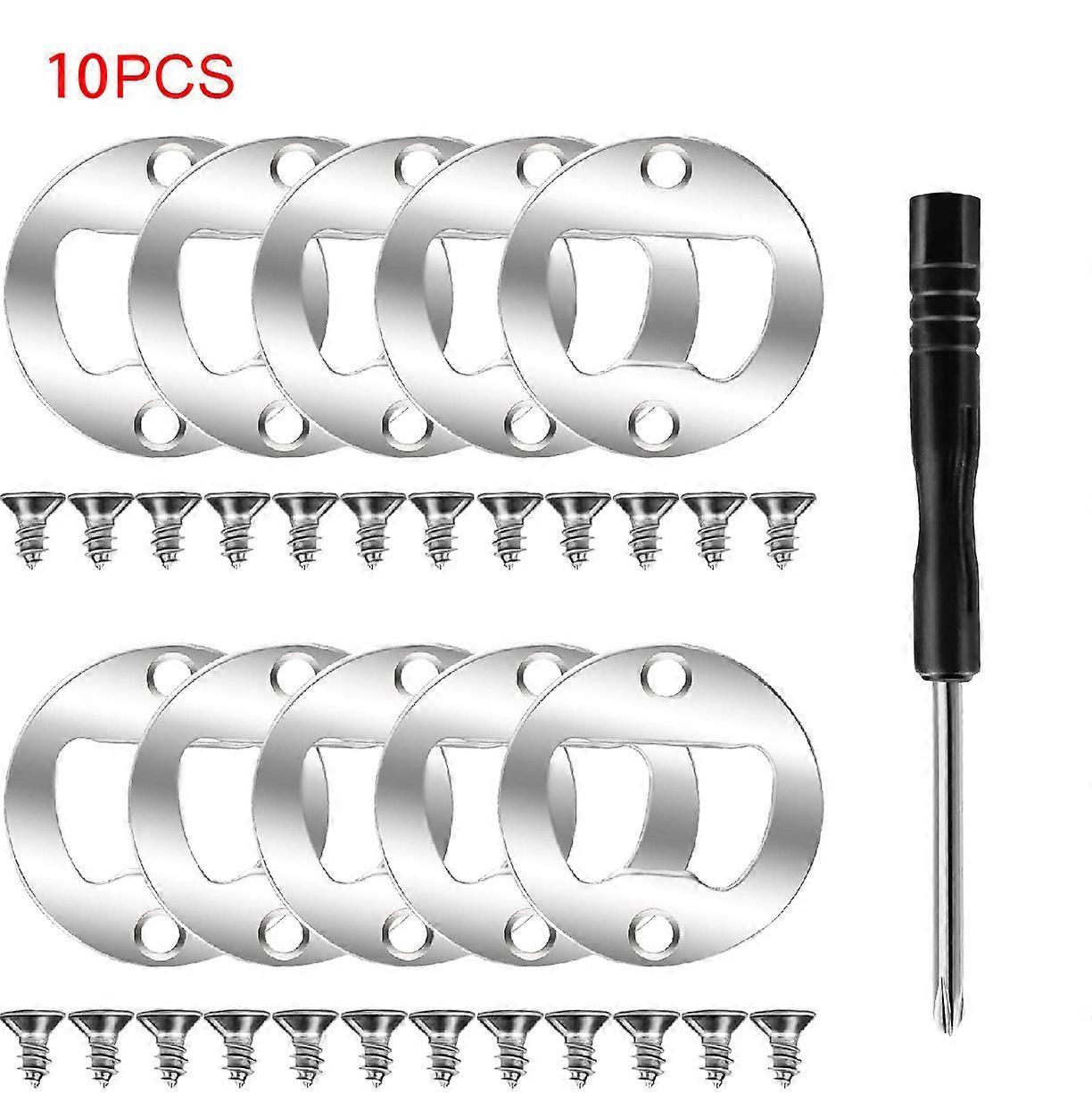 10pcs DIY Bottle Opener Making Accessories Round Chrome Iron Bott