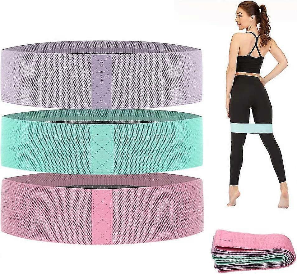 2024 Resistance Bands 3 Sets, Premium Exercise Bands With Non-slip Design For Hips & Glutes, 3 Resistance Level Workout Booty Bands