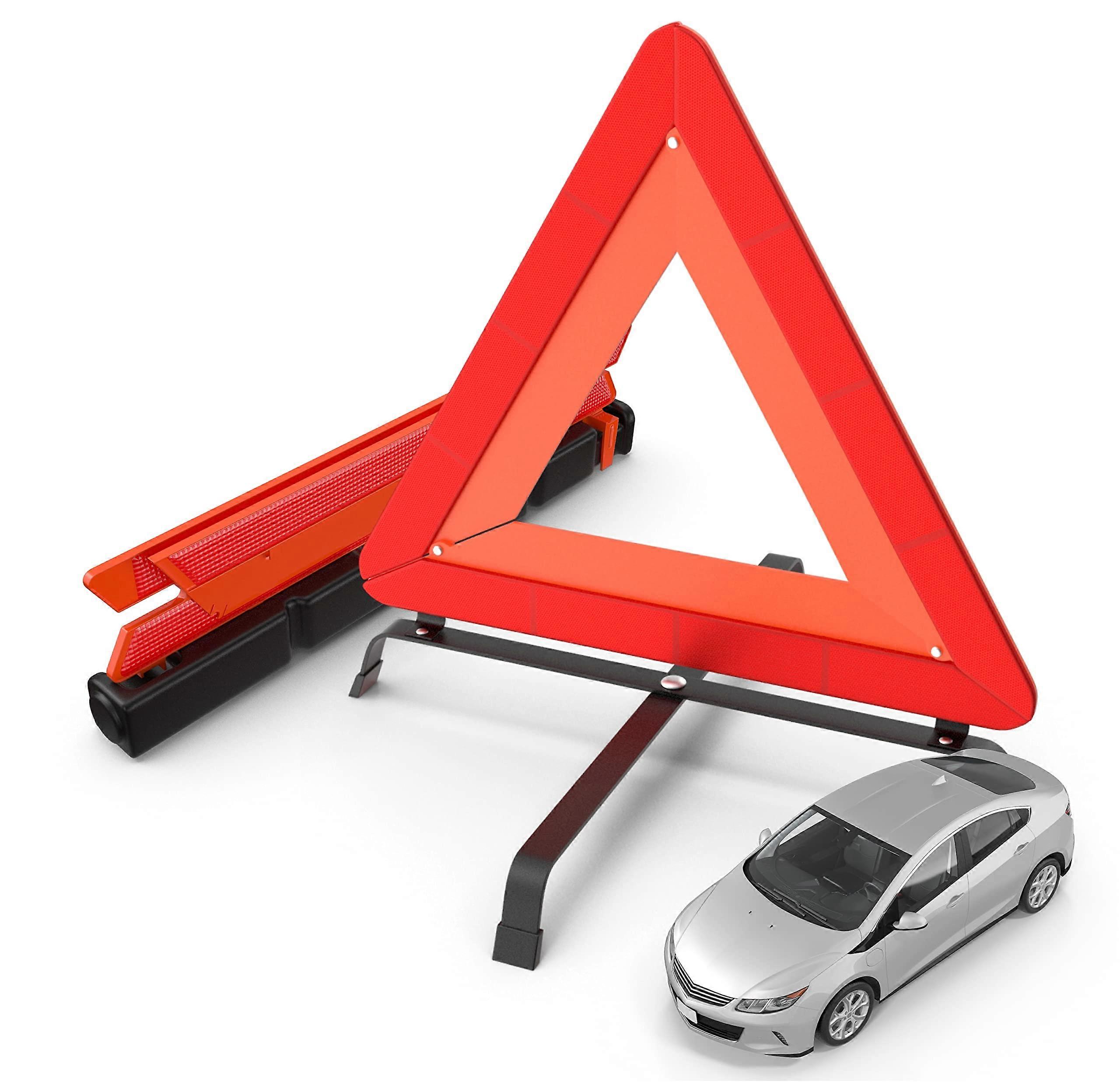 Red warning triangle, Auto StvO 2021 EU - Vehicle approval, in a storage box in the event of an accident or breakdown