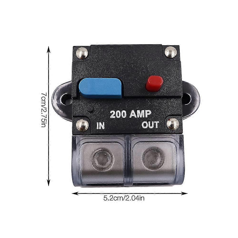 auto circuit breaker auto protection 200a, auto reset 12-48v dc waterproof auto circuit breaker with fuse reset switch