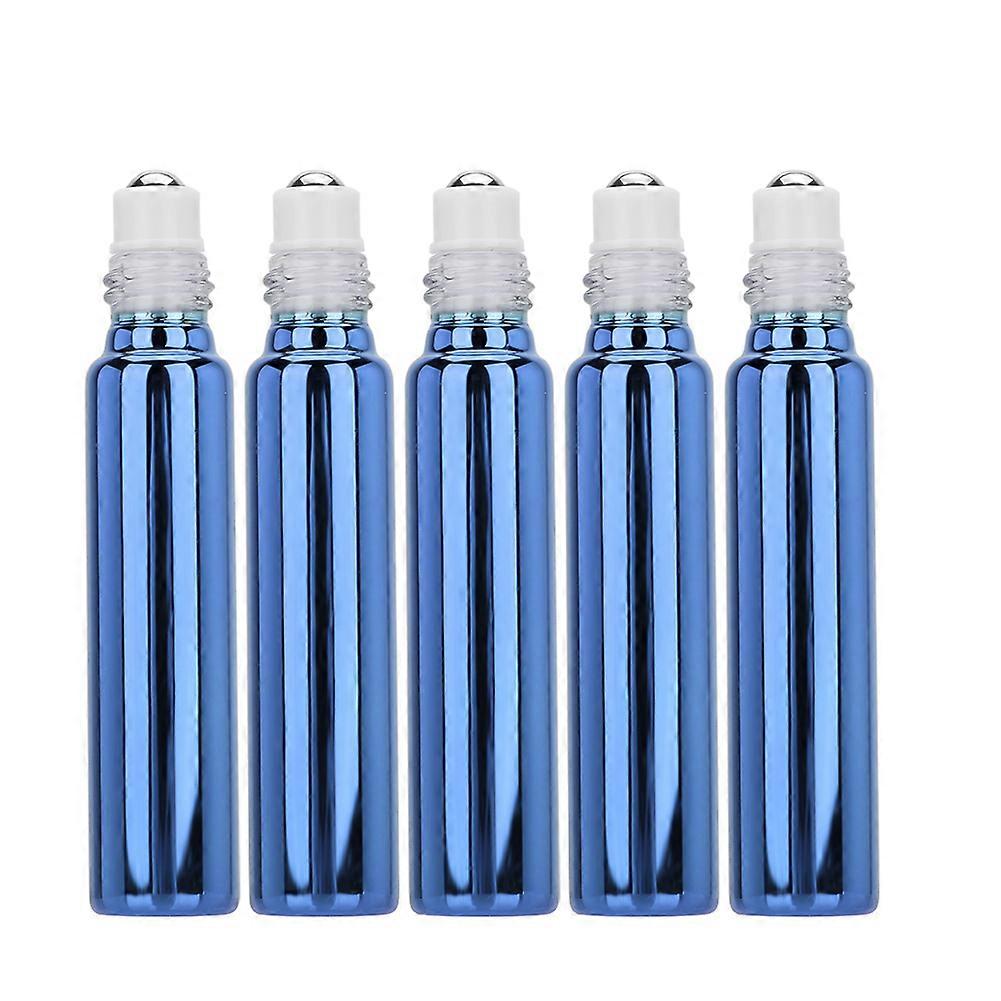 5pcs Empty Essential Oil Roller Ball Bottle Glass Perfume Dispenser ContainerRoyal Blue