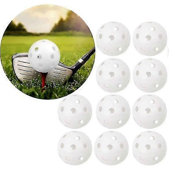 Träning golfbollar med hål 10-pack vit