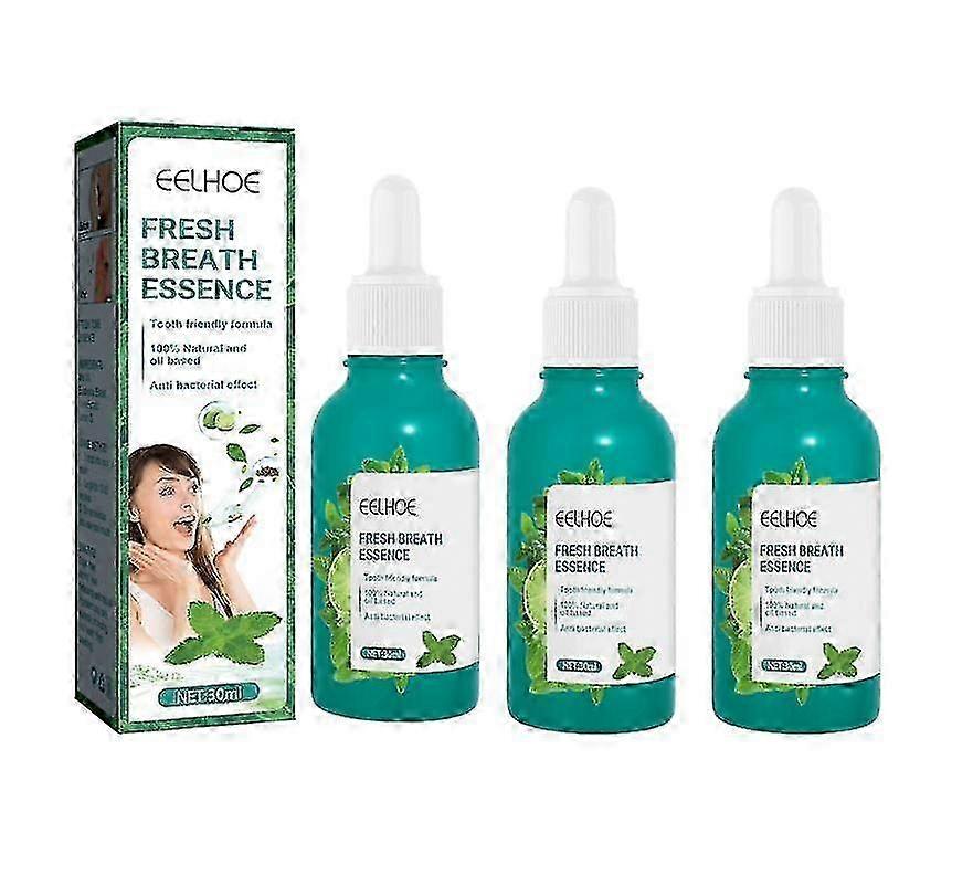 3pcs 口臭除去ドロップ - フレッシュブレス プロフェッショナルフォーミュラ オーラルケアエッセンス