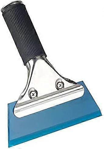 Rubber Shower Squeegee for Shower Door, Car Window Squeegee for Kitchen Counter, Mirror, Tile, Car Windshield (Blue,18*13cm)