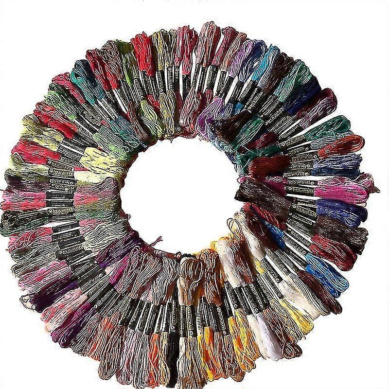 100pcs Cotton Thread Embroidery Thread Floss Sewing Skeins Craft Knitting Spiraea