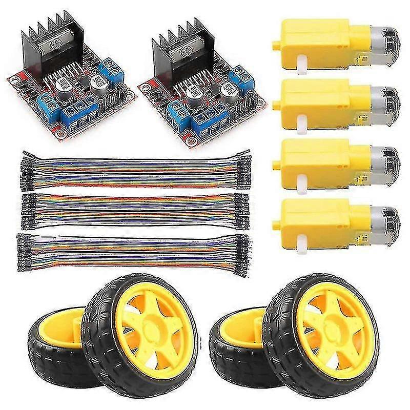 L298n Motorantriebs-Controller-Platine mit Gleichstrom-Motorrad für Arduino Chumian