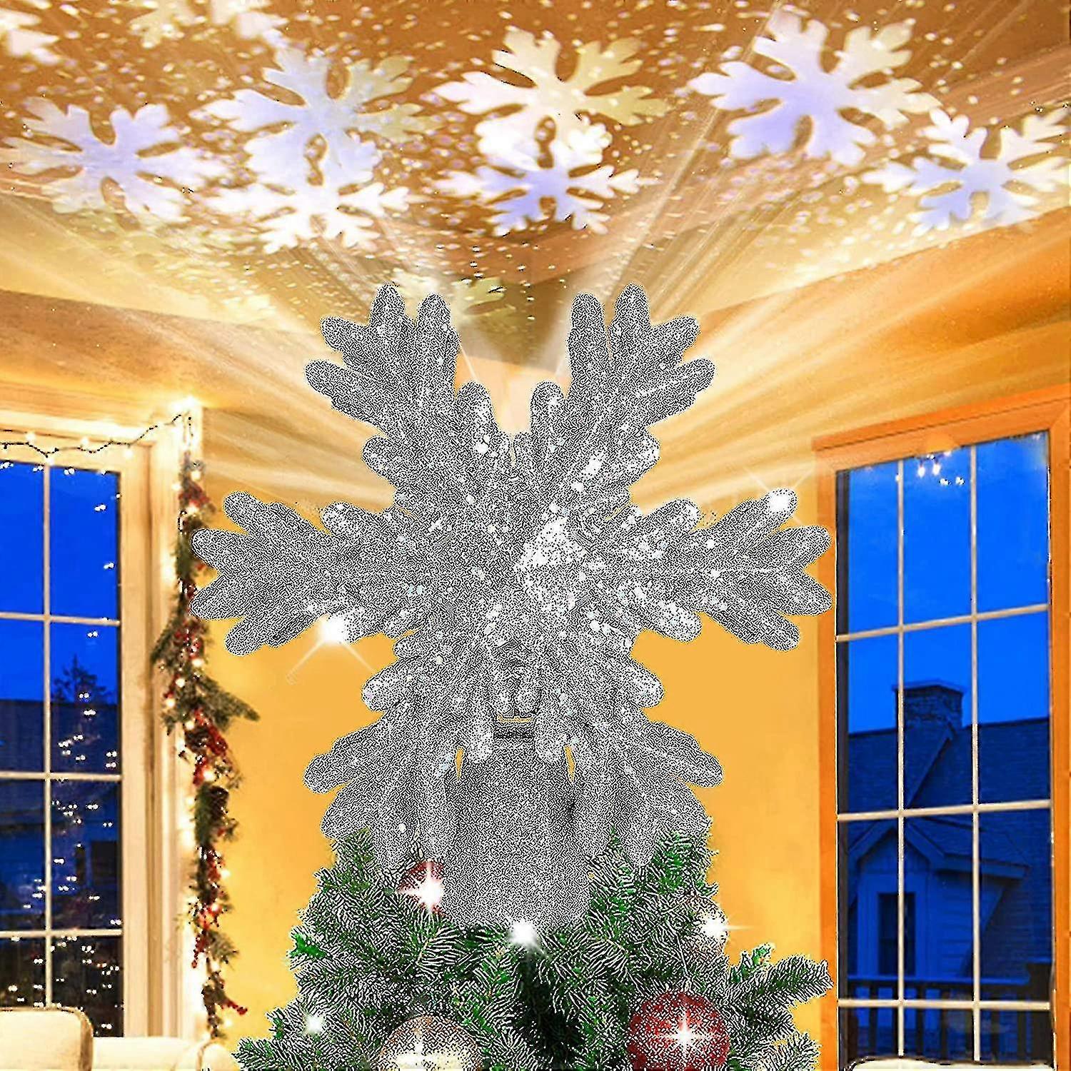 Sparkling Christmas Tree Crest - Led Decoration - Silver