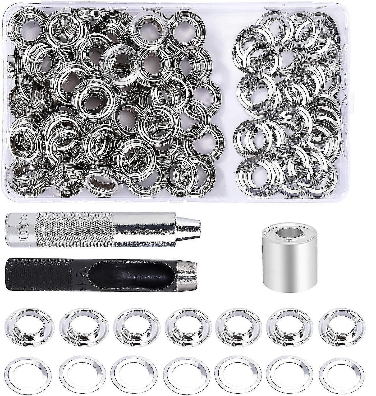 Grommet Eyelets Tool Kit 12mm 100 Sets With 3pcs Grommet