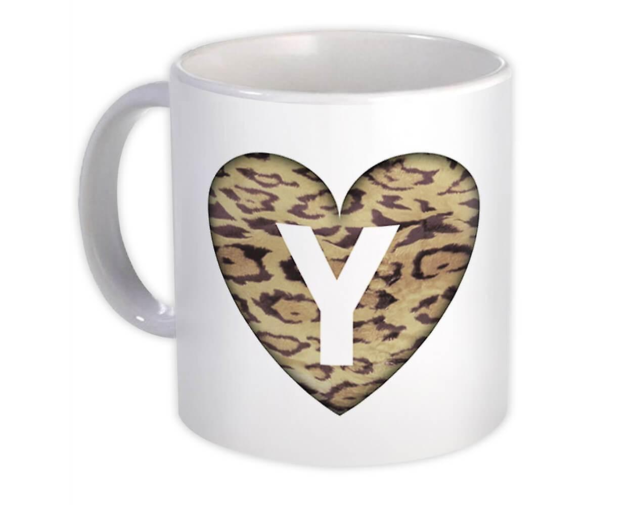 Gift Mug: Monogram Letter Y Cheetah