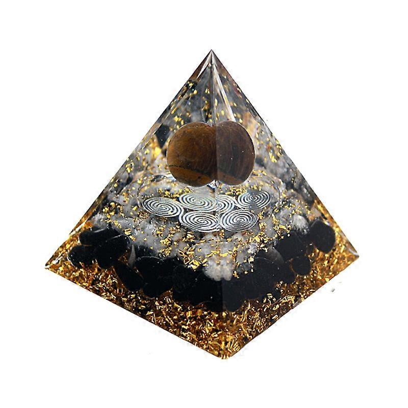 Energy Generator Orgone Pyramid Amethyst Peridot Natural Crystal Reiki Chakra Generator