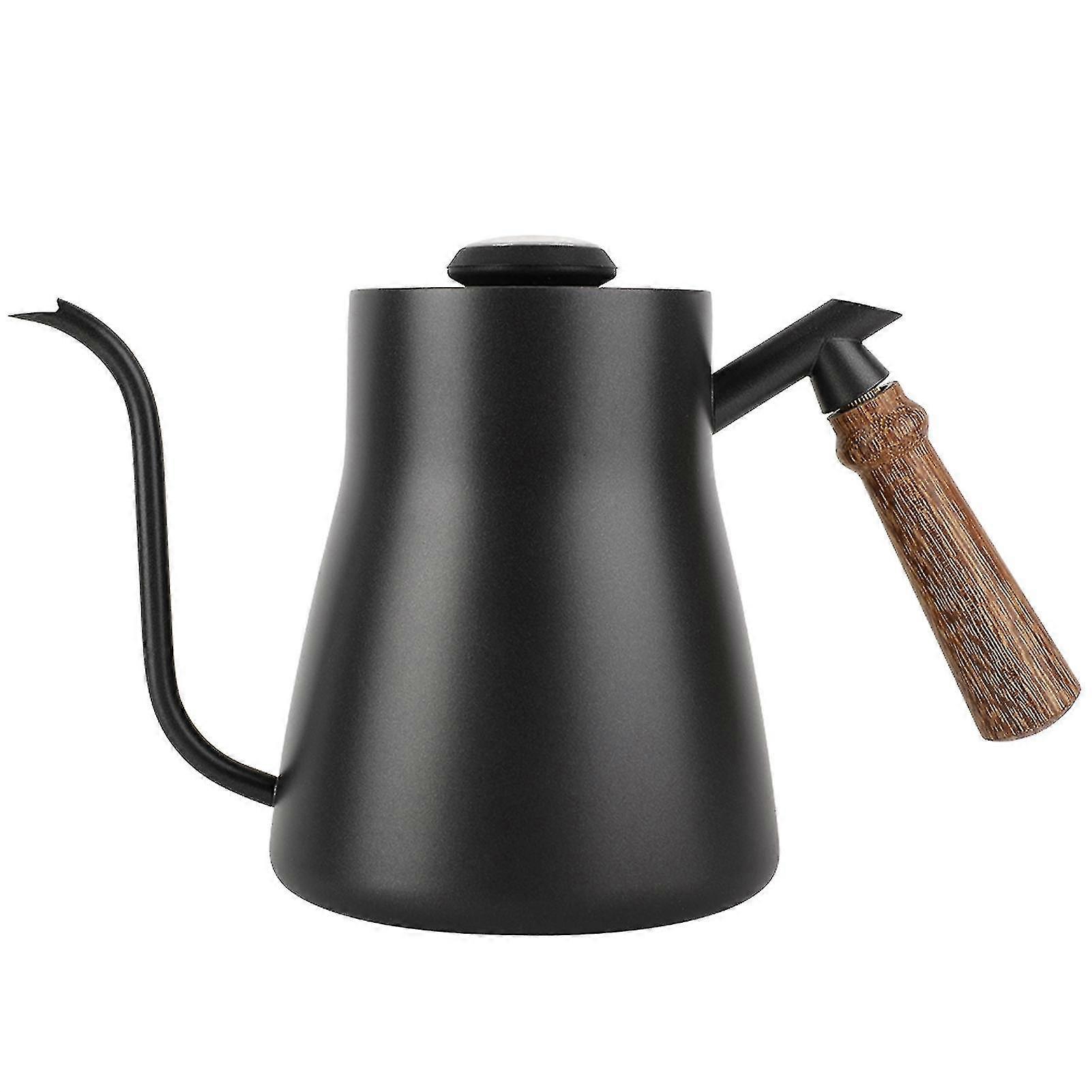 850ml Stainless Steel Gooseneck Coffee Kettle with Wooden Handle