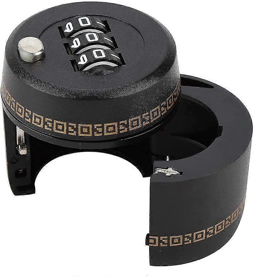 Wine Bottle Combination Lock Code Secret Lock Wine Stopper (black) (1pcs)
