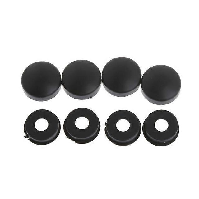8 Pcs/Set Universal ABS Chrome License Plate Frame Screw Nut Caps+Bolt Cover Set For Car Truck