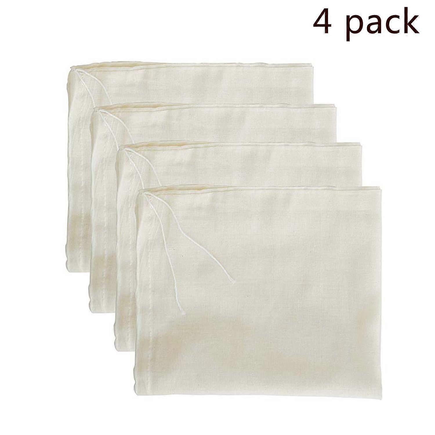 Mulltuchbeutel, Nussmilchsieb, Cold Brew Beutel, 100% Bio ungebleichte Baumwoll-Musselin-Stoffbeutel, wiederverwendbarer Joghurt / Kaffee / Tee / Saft / Weinsieb, Mesh