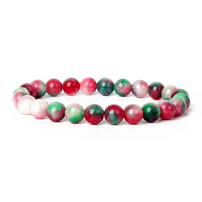 Redkid Natural Stone Bead Bracelets 6mm 8mm Crystal Agates Healing Energy Reiki Bracelets Polished E