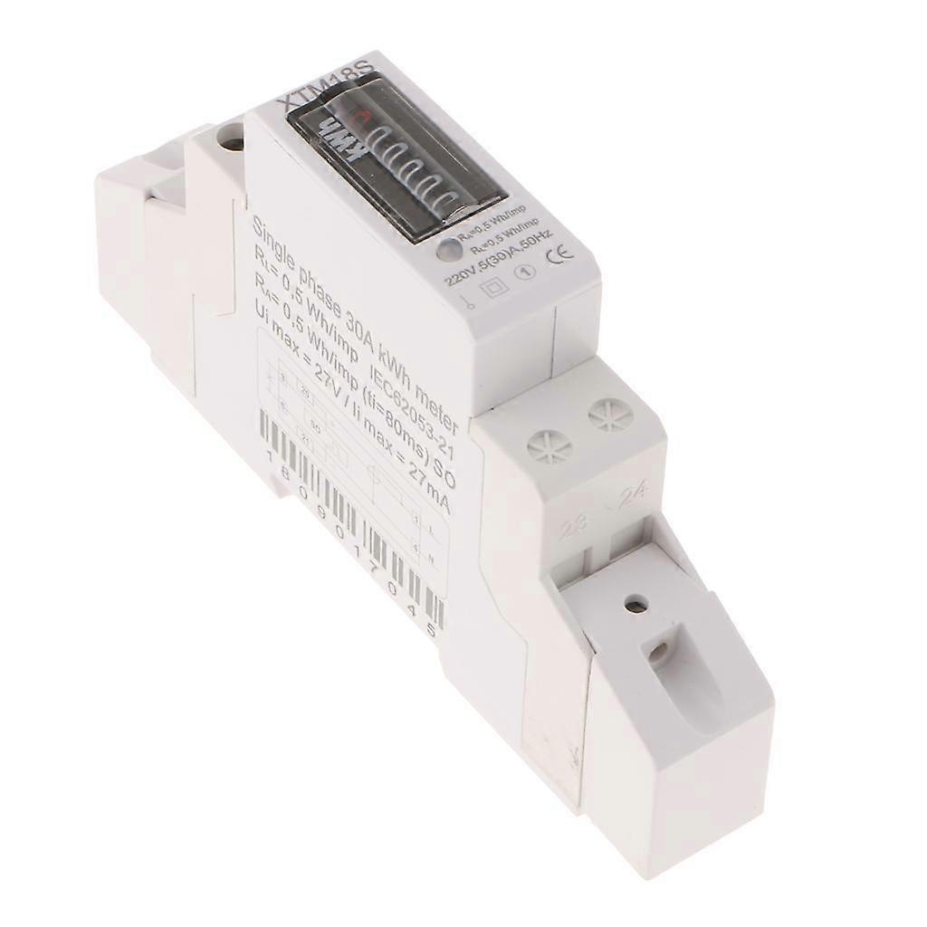 Single-phase Single-pole Wire Output KWh Energy Counter DIN Rail Mounting - Electronic