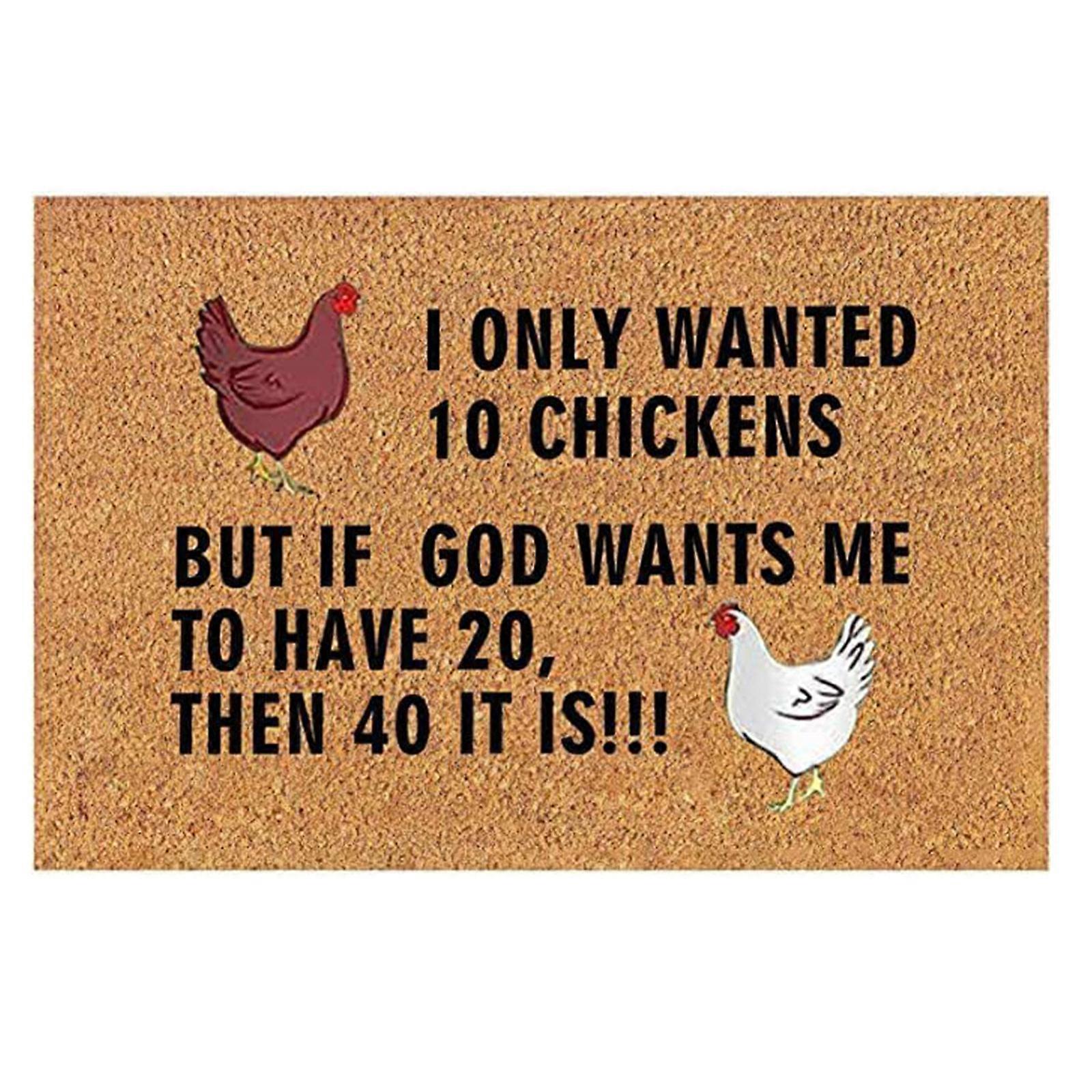 Funny Chicken Pattern Welcome Doormats,Gift for Housewarming