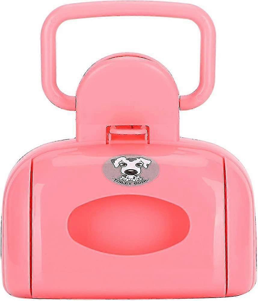 Pets Pooper Scooper,pink Dog Waste Cleaning Tool With Storage Case Humanized Gift