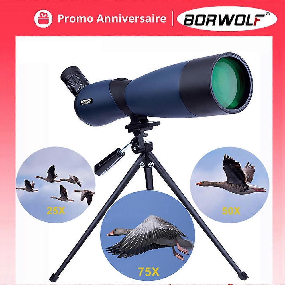 25-75X70 Professional Zoom Telescope Spotting Scope High Magnification HD Binoculars Monocular  For Bird Watching