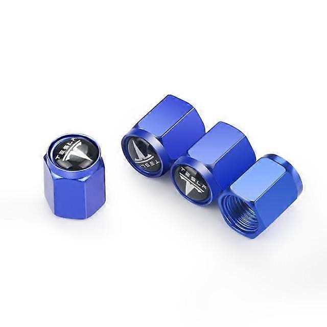 4pcs Car Wheel Tyre Valve Stem Caps Dust Accessories For Tesla Model 3 Model S Model X Model Y Roadster Bonina Coil