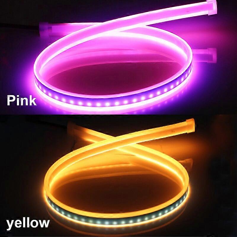 30/40/60cm 12V Car DRL Lights Flashing LED Strips Day Running Turn Signal Lamps Decorative RGB Fog Brake Automotive Accessories Motor Vehicle Lighting