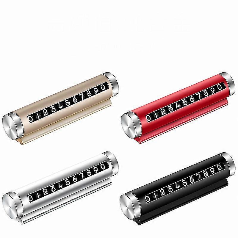 Car Metal Rotate Parking Number Plate Universal Auto Temporary Parking Card Phone Number Plate Stickers Park Stop In Car-styling
