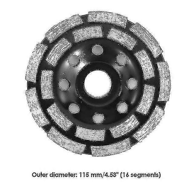 115mm Diamond Segment Grinding Cup Wheel Disc Double Row Stone Brick Tile Grinder Concrete Granite Stone Ceramics Tools Scrollsqy