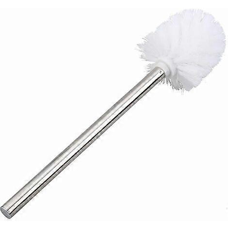 Csere WC / WC / fürdőszobai kefe, tisztítókefefej rozsdamentes acél fogantyúval, 1 részes készlet, fehér