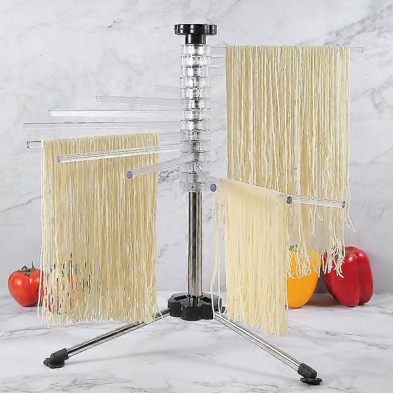 Suszarka do makaronu do 2 kg Makaron, Suszarka do makaronu Makaron, długość ramienia 20cm 16 Odłączane ramiona, stal nierdzewna, składana - suszarka do spaghetti, suszarka do makaronu