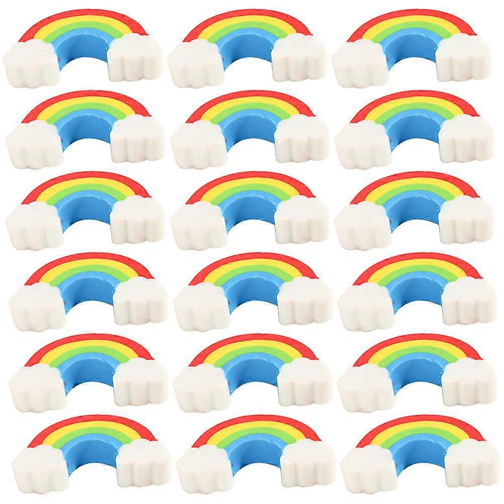 100pcs Multi-function Erasers Delicate Rainbow Erasers Portable Mini Erasers Stationery Supply