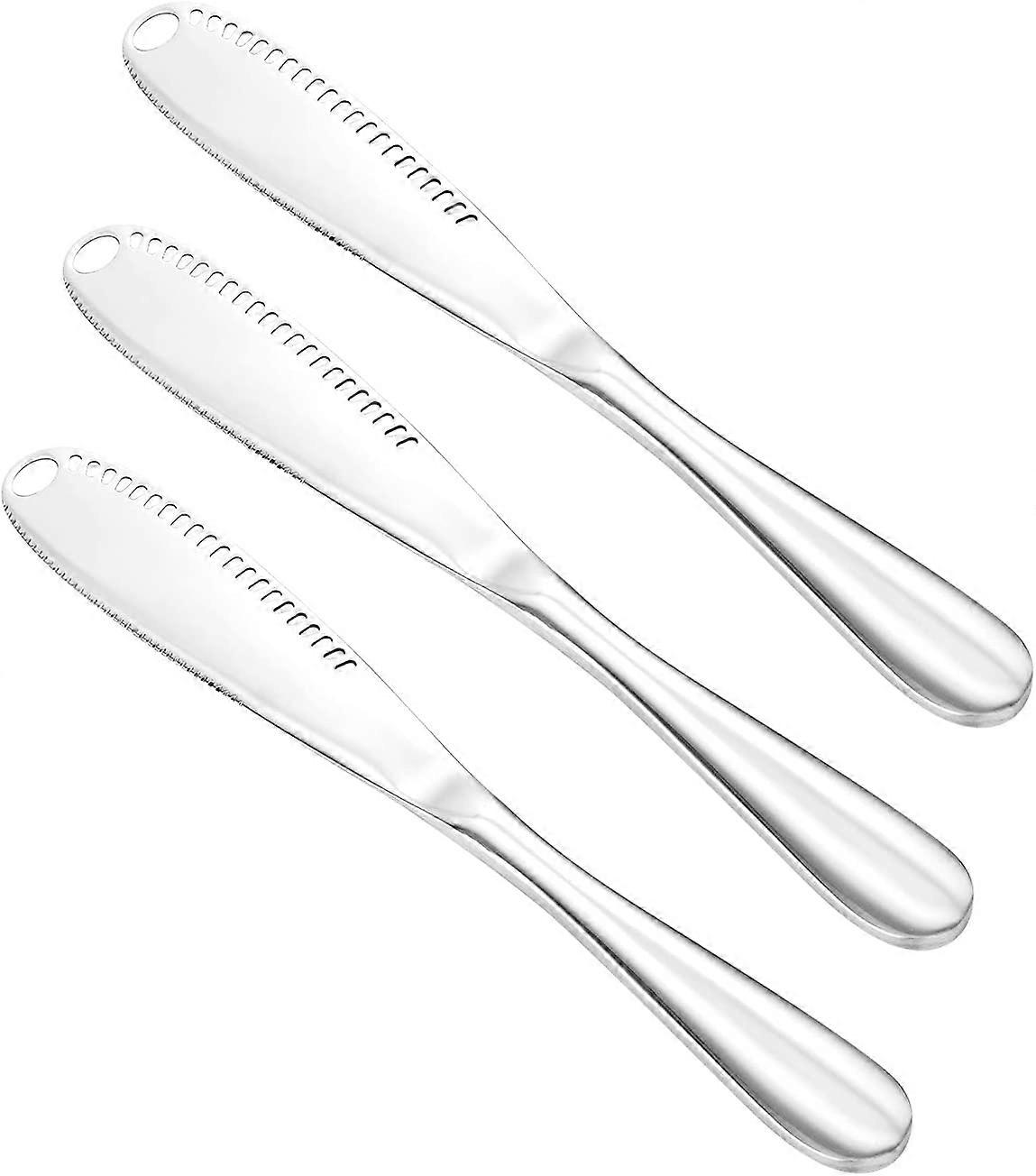 Botermes RVS Boterstrooimes (3pack zilver)