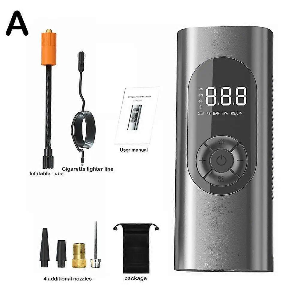 Intelligent Digital Display Dual-use Vehicle Mounted High Tire Power Tire Inflation Pump Pump Inflator Inflation Portable Z8X0