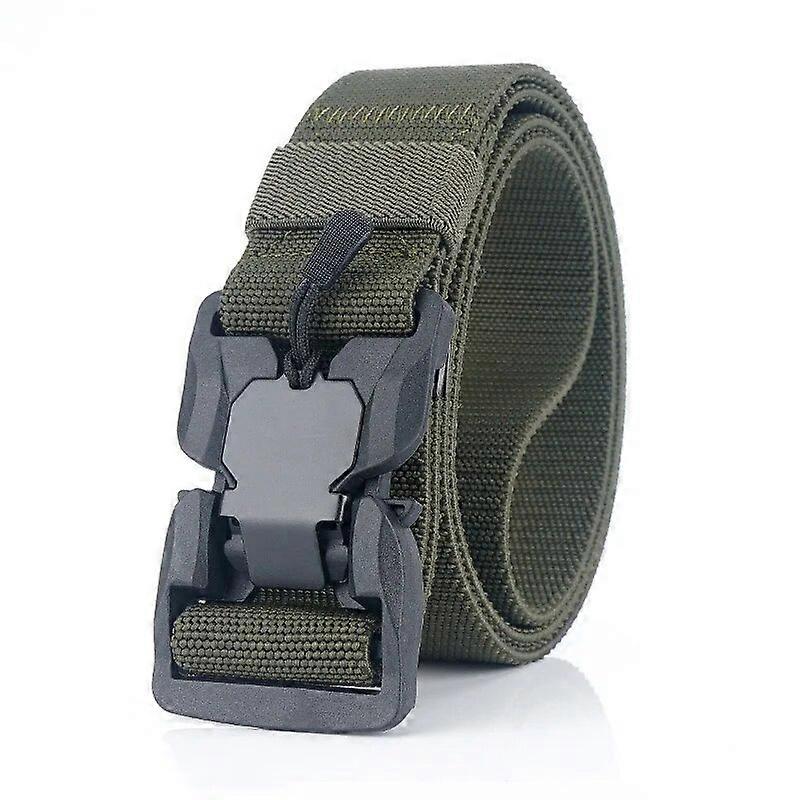 Men's Military Tactical Belt Quick Release Magnetic Buckle Army Outdoor Hunting Multi Function Canvas Nylon Waist Belts Strap