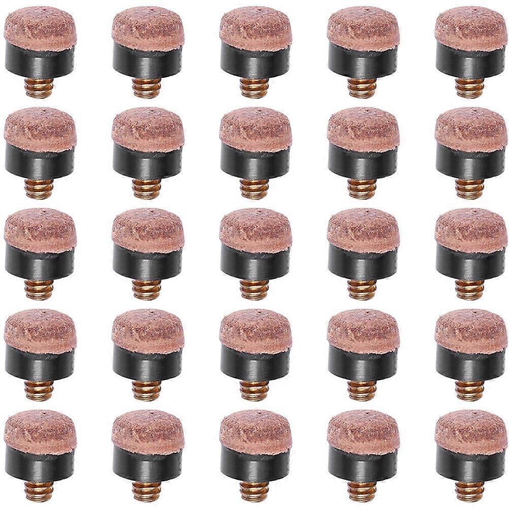 25 Stück Pool-Queue-Spitzen Leder-Billard-Queue-Spitzen Schraubbare Pool-Queue-Spitzen Ersatz-Queue-Spitzen