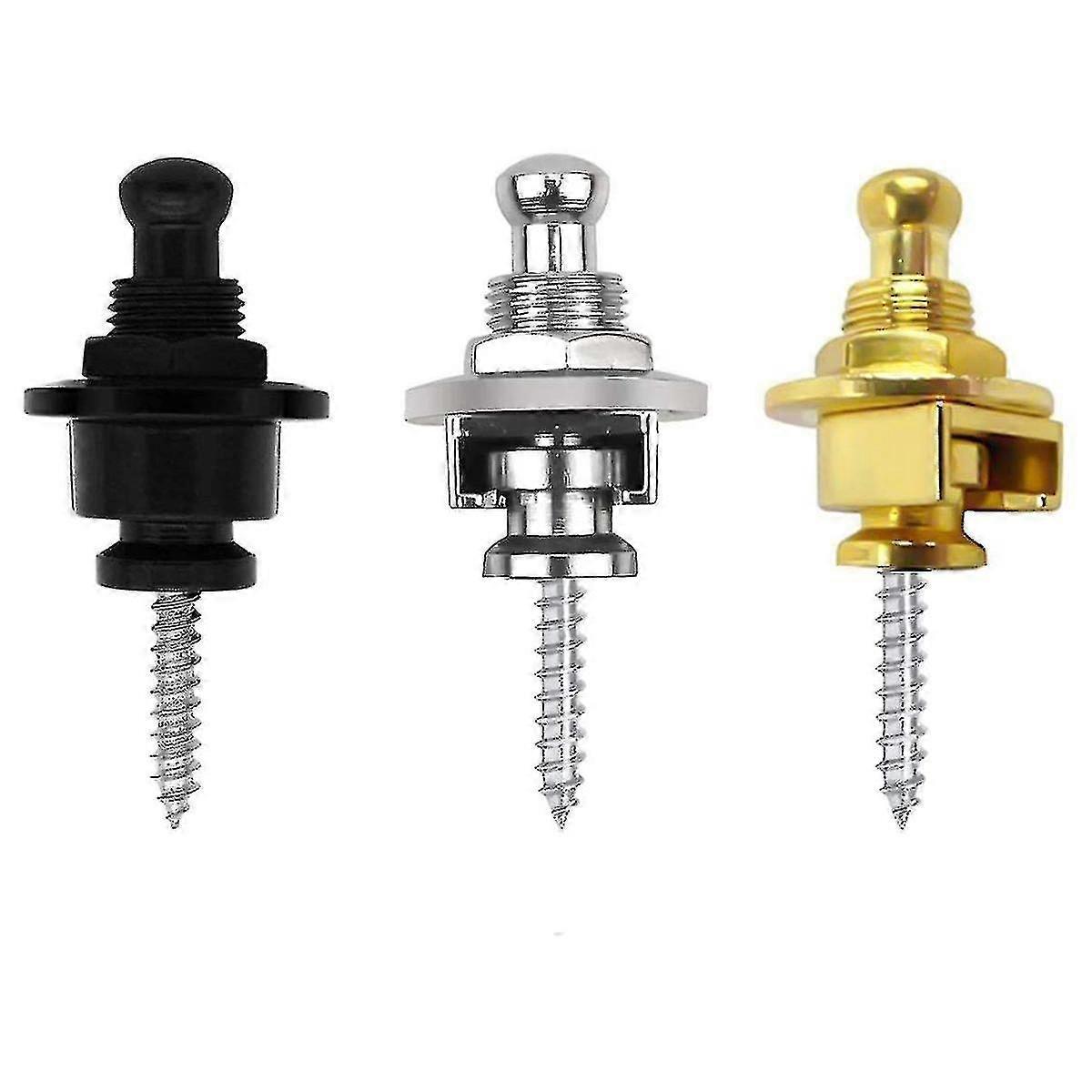 3 par Guitar Strap Lock Set Straplock Buttons Quick Release Strap