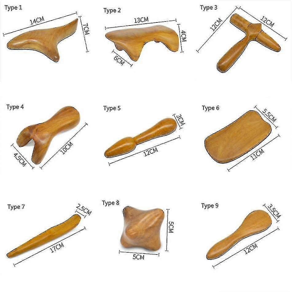香りのある木、ボディマッサージツールフットリフレキソロジー鍼治療タイマッサージャー。(タイプ8)