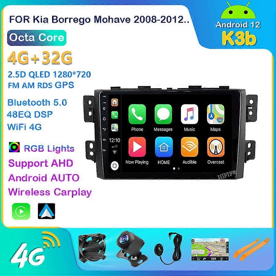 Carplay DSP IPS Android 12 Car Radio For Kia Borrego Mohave 2008-2012 Stereo Multimedia Video Player GPS Navigation BT Wifi HU