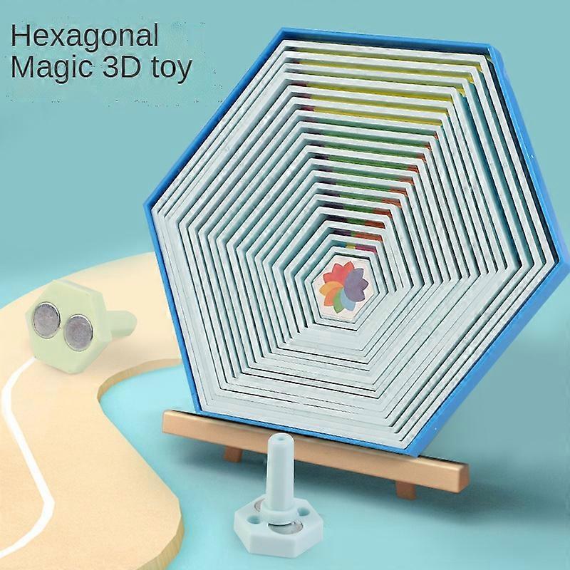 3D Creative Hexagon Fidget Sensory Toy Magic Rotate Stress Relief Hand Toy