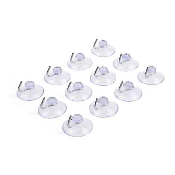 12 Pieces Suction Cup Hooks - Hooks with Suction Cups - Clear
