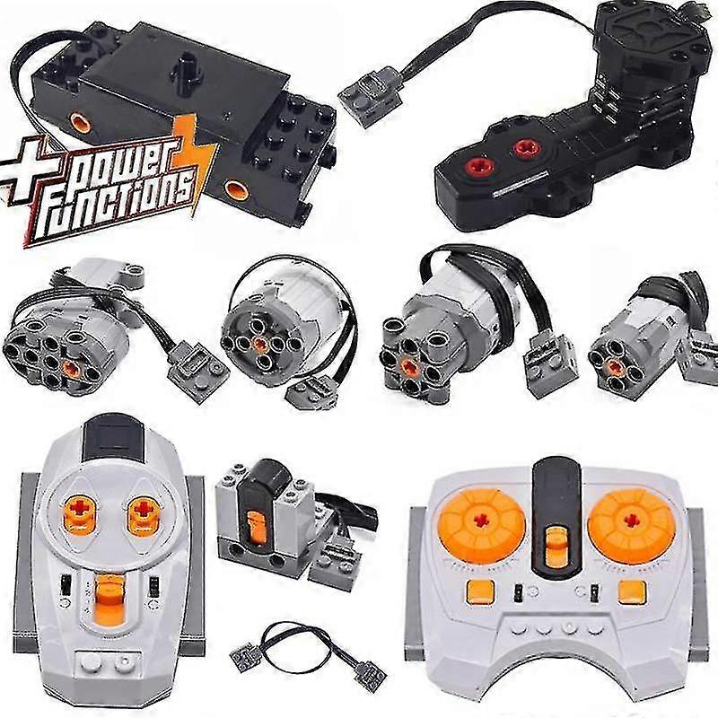 For Lego Technical Parts Power Function Extension Servo Train Motor Ir Remote Control Battery Box For Diy Car Truck Boris