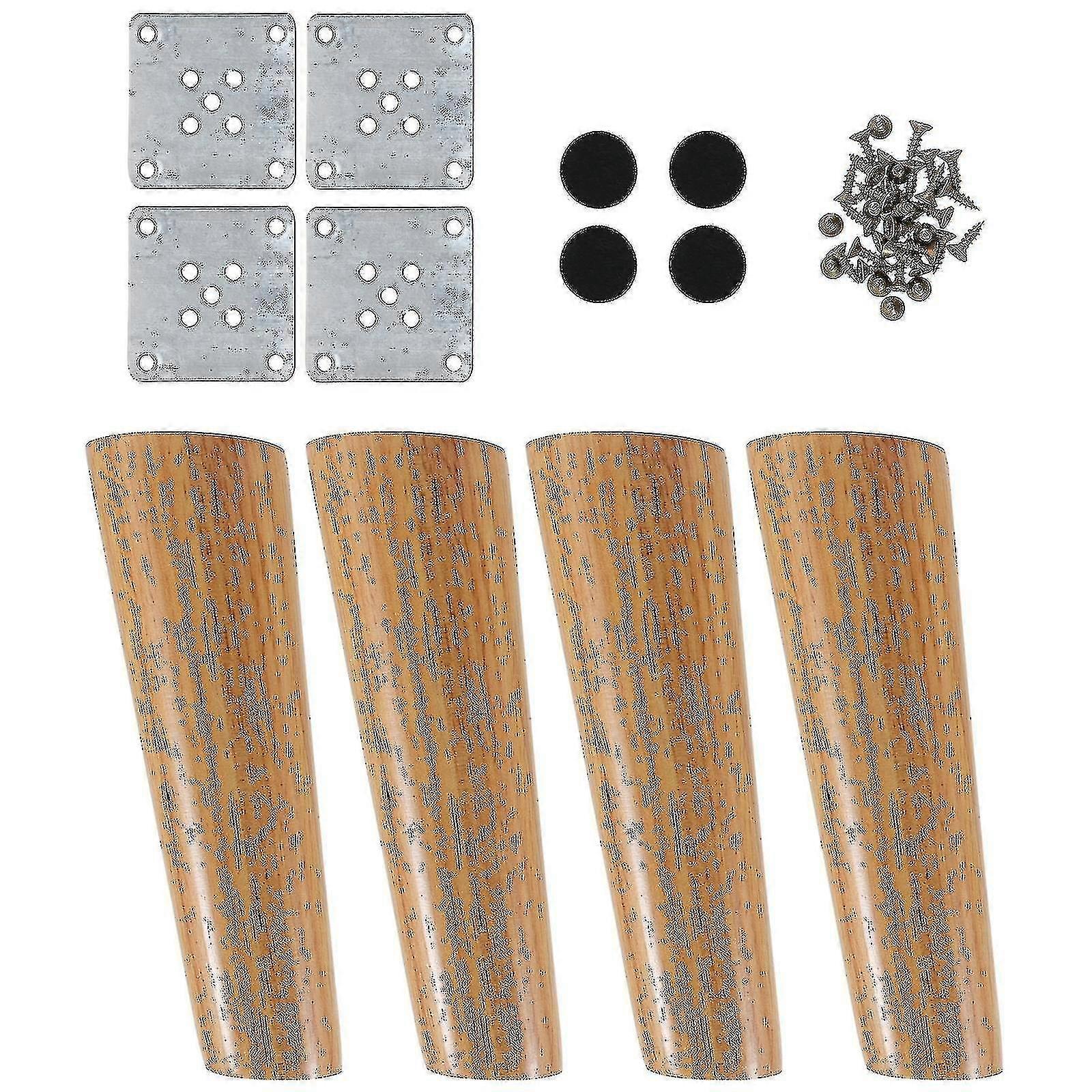 1 sæt nordisk stil bordfødder møbelben massivt træ sofafod