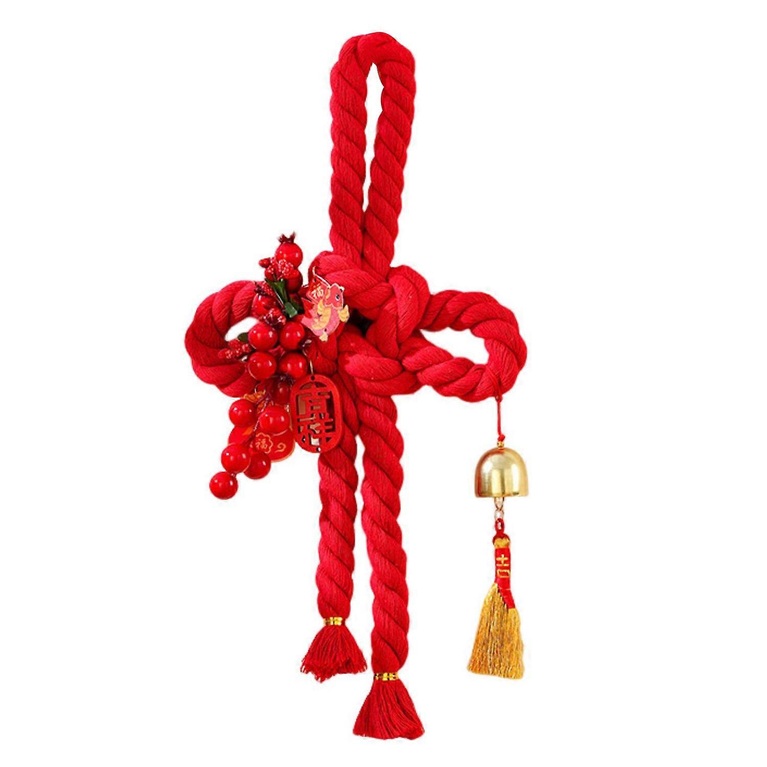 Chinese Rope Knot Hanging Pendant Snake Year Door Handle Hanger Spring Festival Ornament for Home