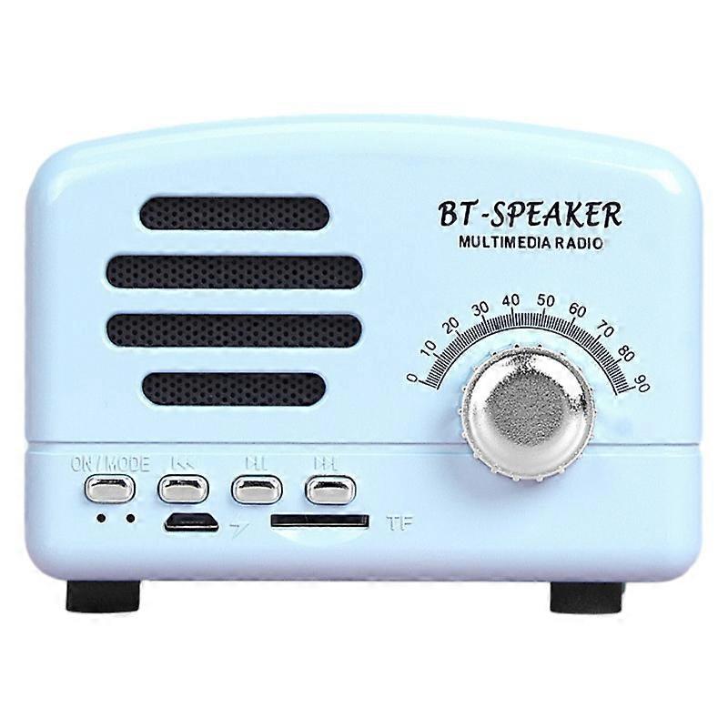 Creative Bluetooth speaker wood grain ornaments mini plugin card small audio subwoofer